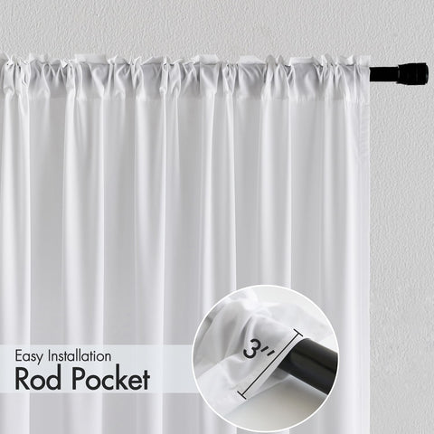 MIULEE white privacy curtain diffused light effect creating comfortable ambience.