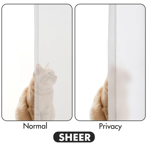 MIULEE white privacy curtain seamless seams close-up emphasizing durability and neat finish.
