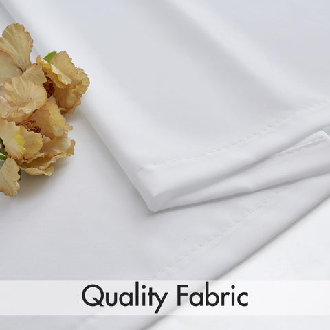 MIULEE white privacy curtain soft fabric close-up highlighting light airiness and texture.