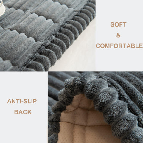 Mivnue dark grey fabric adds modern style while guarding furniture from pet messes
