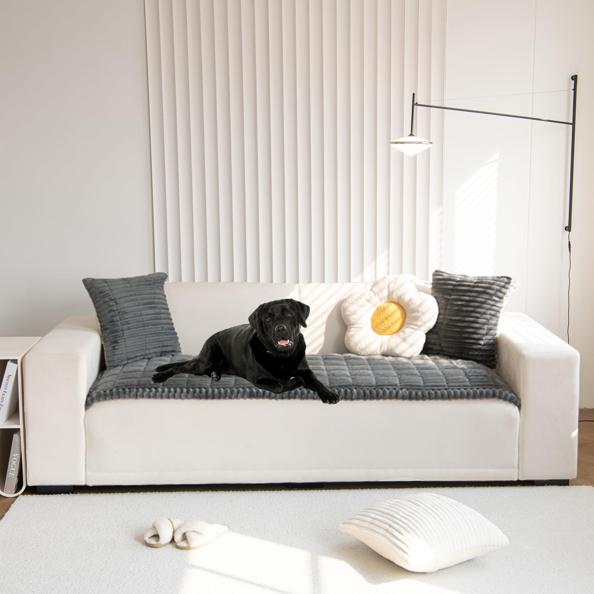 Mivnue couch cover protects against dirt and spills for a cleaner living room