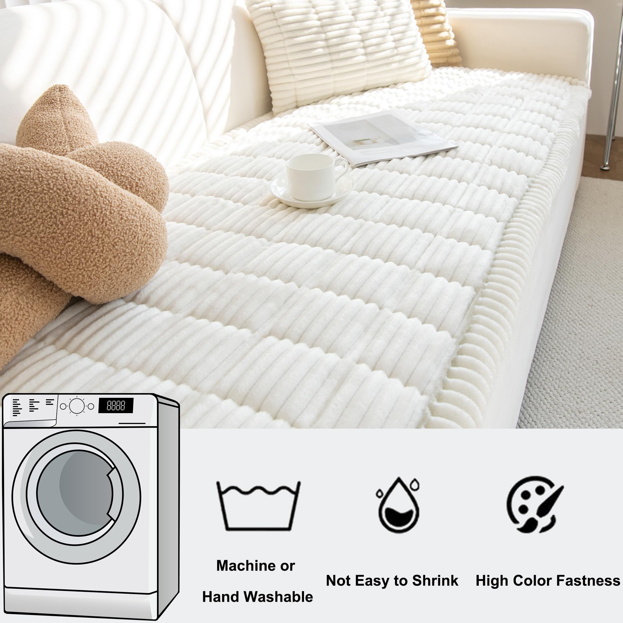 Mivnue modern dog-friendly sofa cover complements home decor