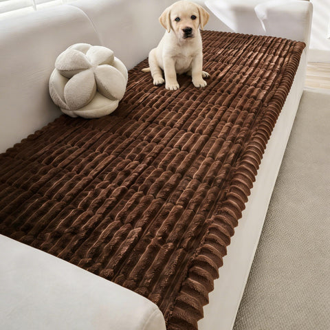Mivnue pet couch cover on sofa protecting from dirt and pet hair