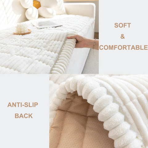 Mivnue pet couch cover on sofa protecting from dirt and fur.