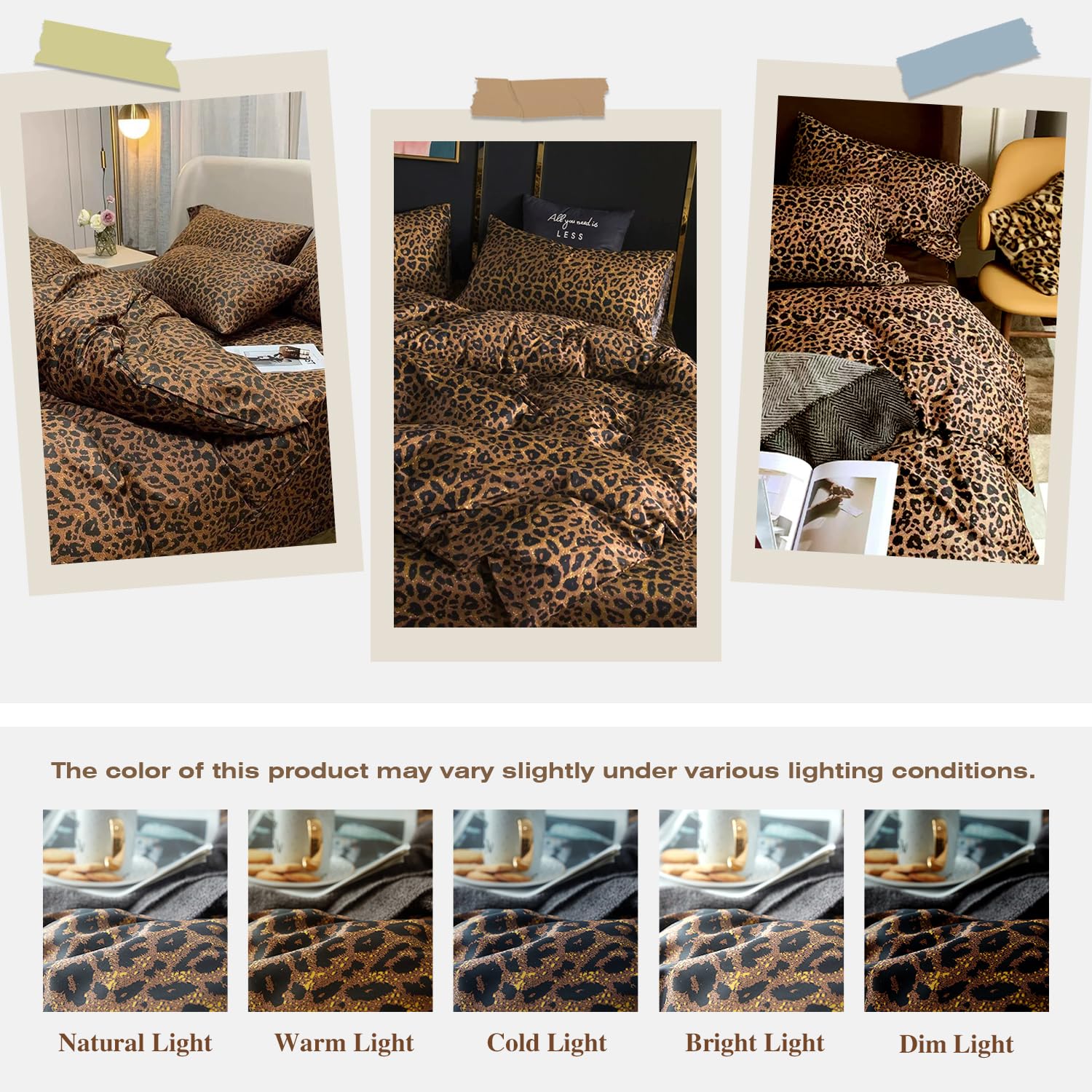 Mixinni luxury leopard bedding all-season warmth and cloud-like softness.