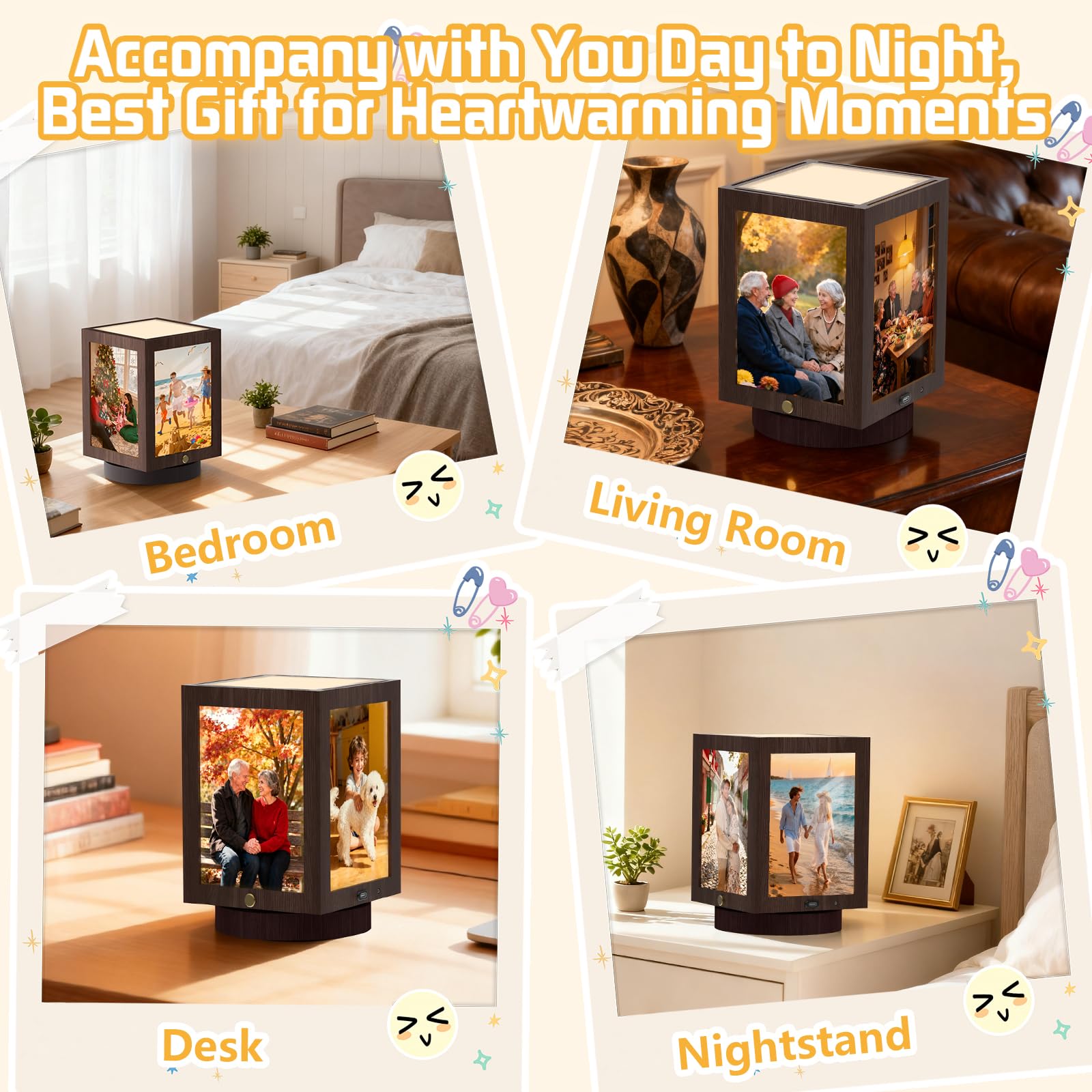 Mixoo 4x6 photo frames brighten shelves with a vintage touch.