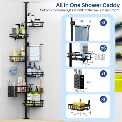 Mixoo rust-proof, durable rack withstands wet bathroom conditions.