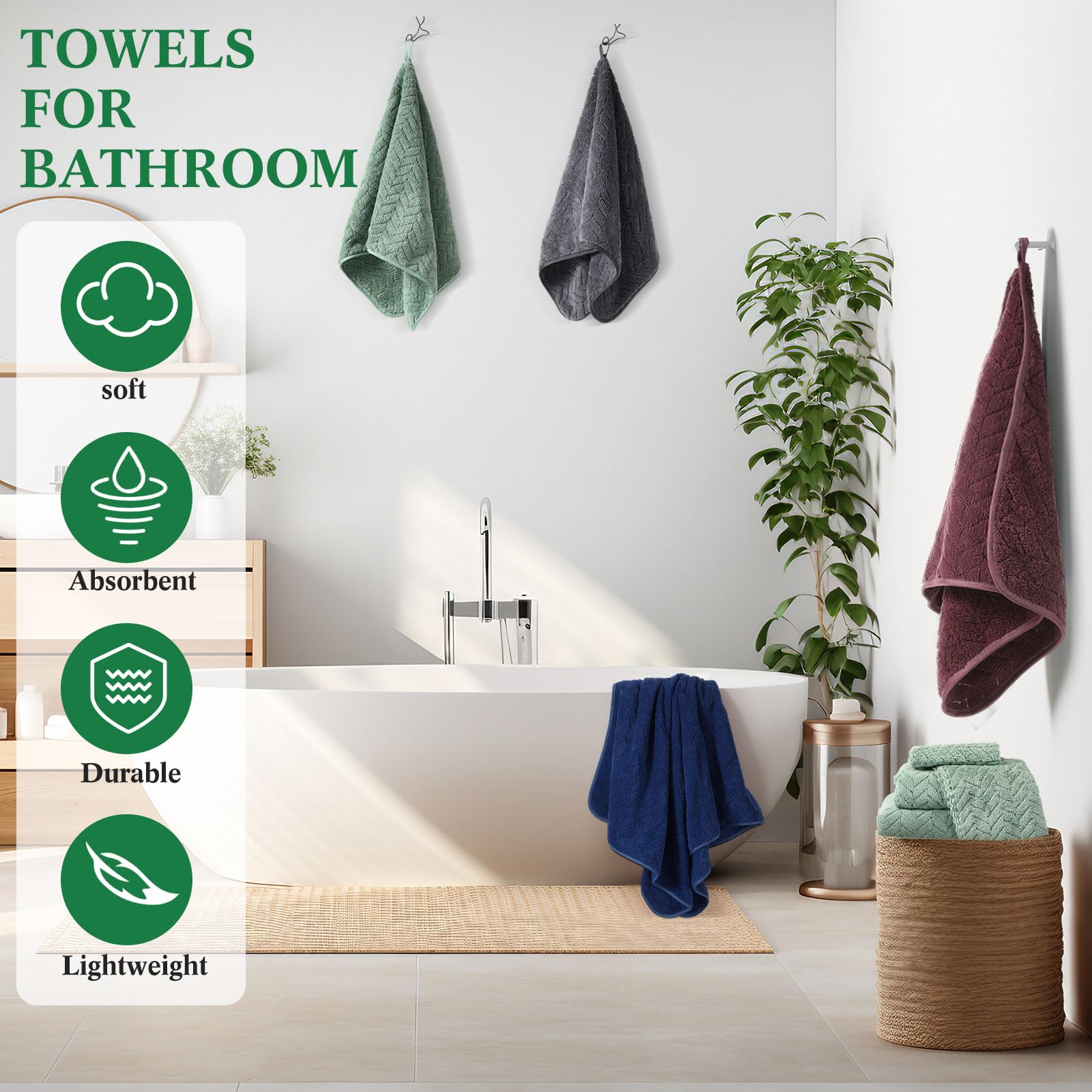 Mixweer 70x140 cm bath towel close-up shows generous drying size.