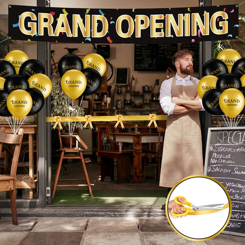 Mixweer ribbon cutting scissors with yellow handles for precise, clean cuts