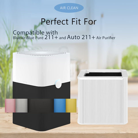 Mixzeny value pack packaging with two filters for Blueair 211+ Auto