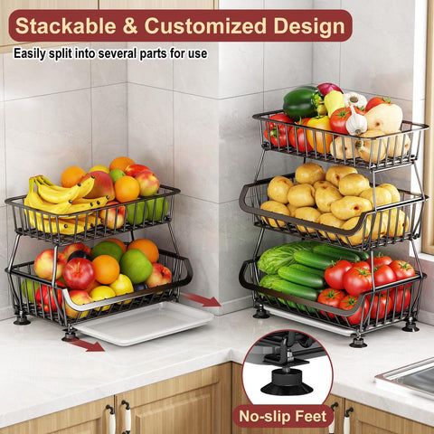 Miyawell 3-tier design helps group items efficiently for visible, reachable storage.