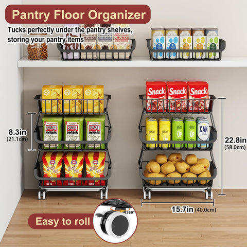 Miyawell wire baskets are detachable for customizable layout and quick item grouping.