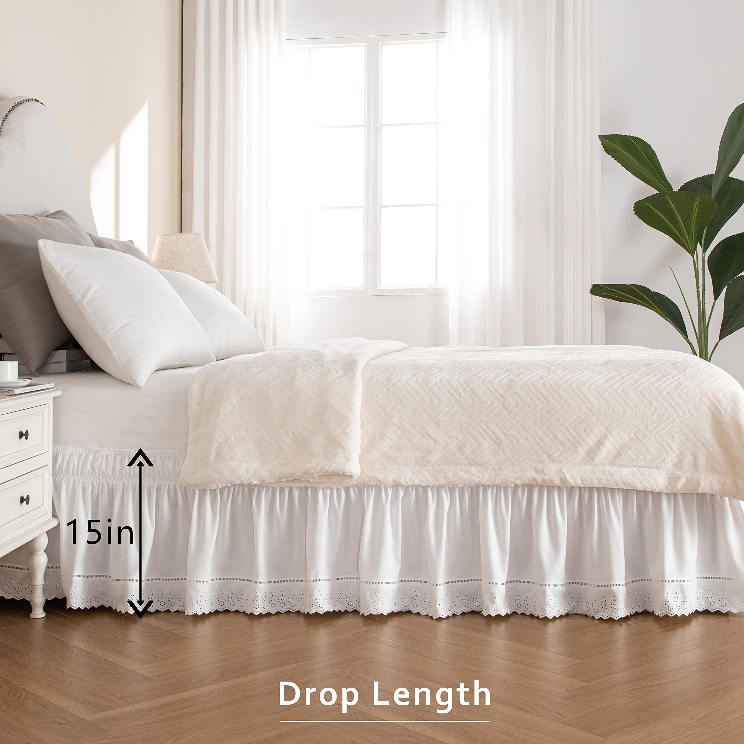 MIYE adjustable drop length design fits multiple bed sizes neatly