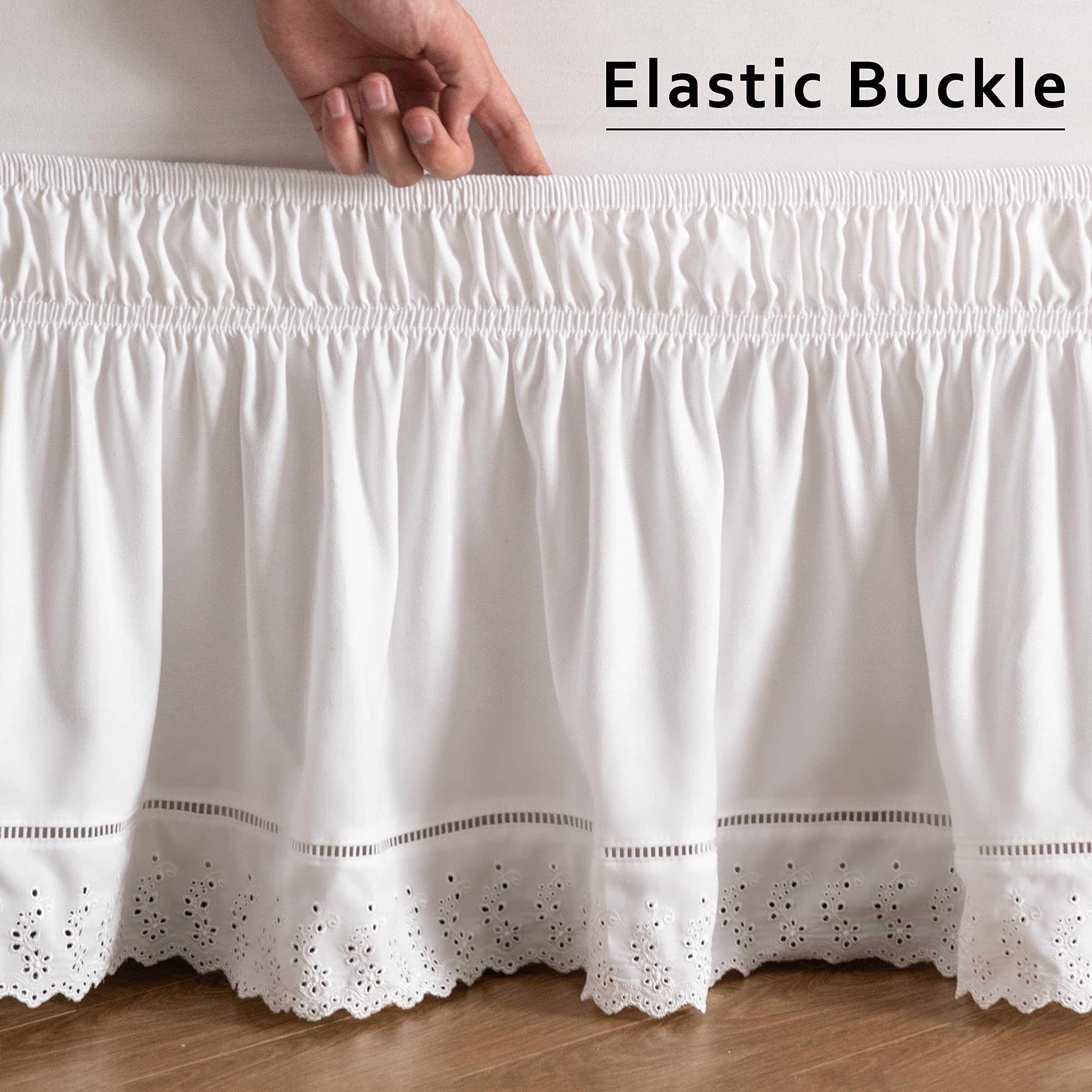 MIYE machine washable bed skirt keeps colors and texture fresh