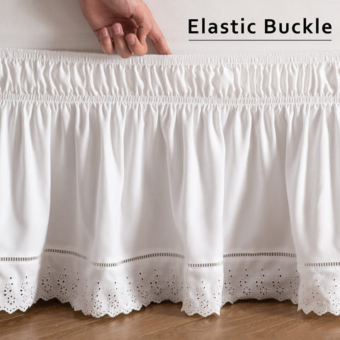 MIYE machine washable bed skirt keeps colors and texture fresh