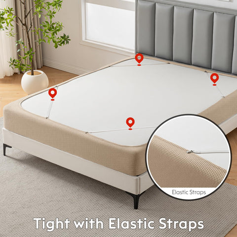 MIYE box spring cover is machine-washable for easy care and long-lasting use.