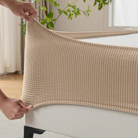 MIYE jacquard box spring cover wrap-around secures corners for a neat, durable bed fit.