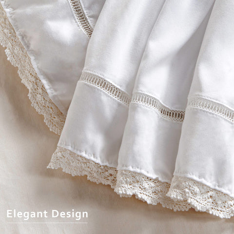 MIYE coordinating lace design pairs with most bedding for versatile style