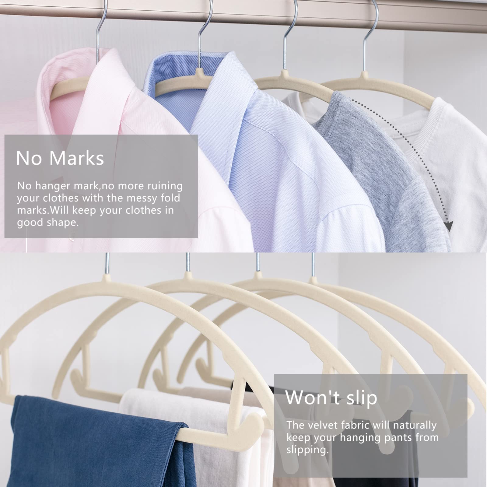 MIZGI 360-degree swivel hooks allow easy sorting from any direction.