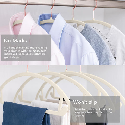 MIZGI 360-Degree Swivel Hooks for easy closet sorting and access