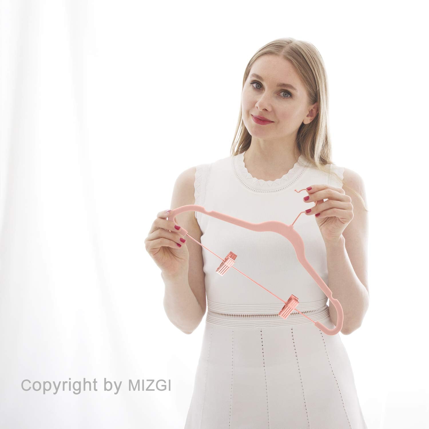 MIZGI ABS plastic hanger providing durable and lightweight performance.