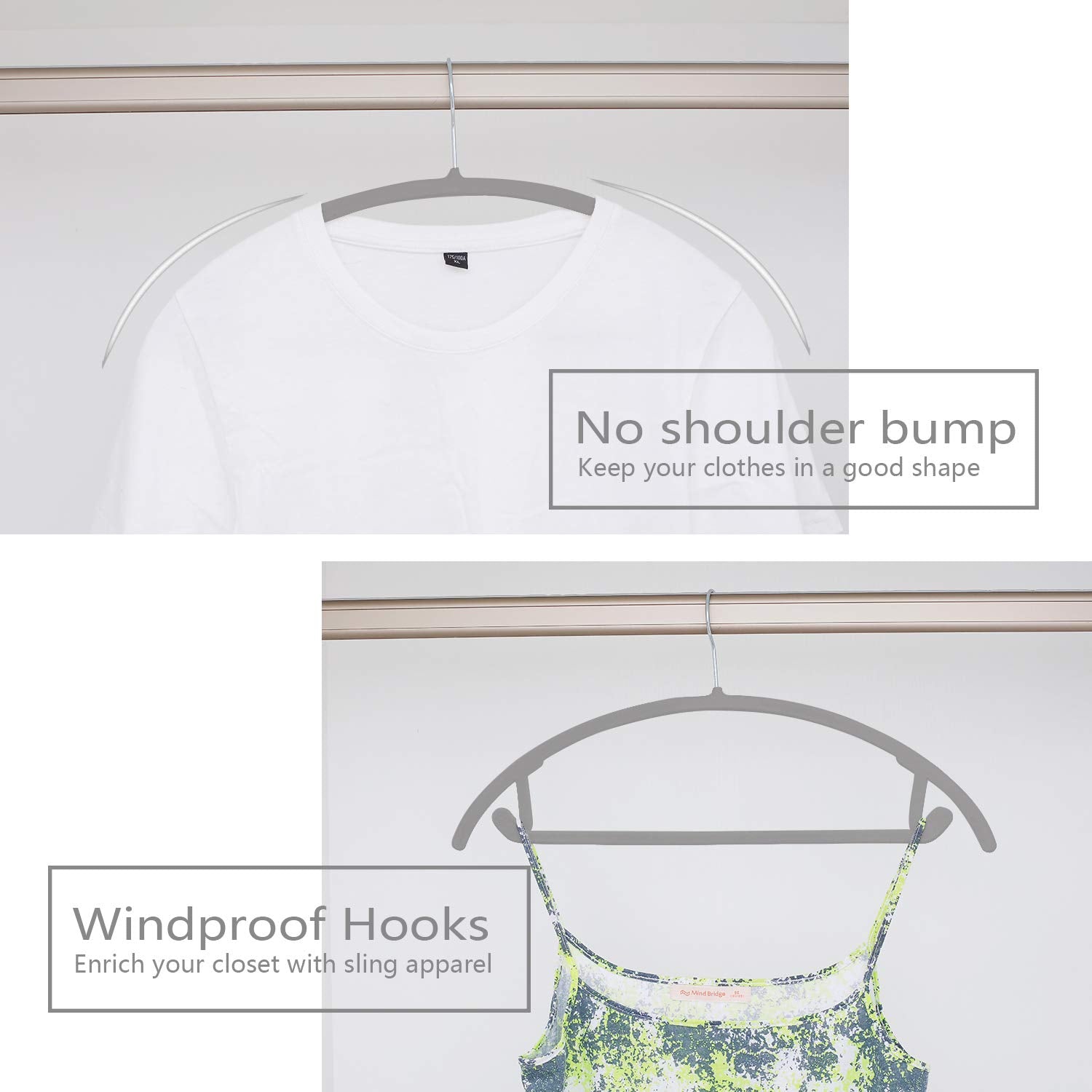 MIZGI built-in accessory bar keeps ties and scarves tidy
