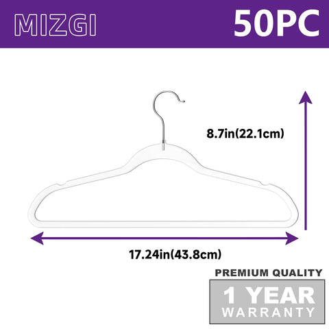 MIZGI clear hangers hold wet or dry clothes without warping.