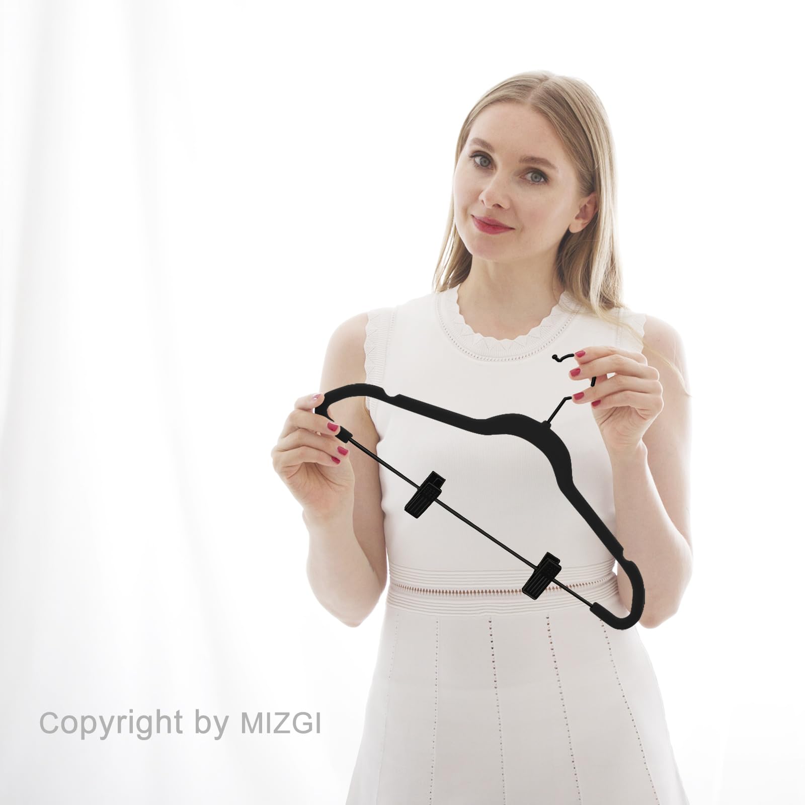 MIZGI dorm-friendly hanger pack ideal for college closets and shared spaces.