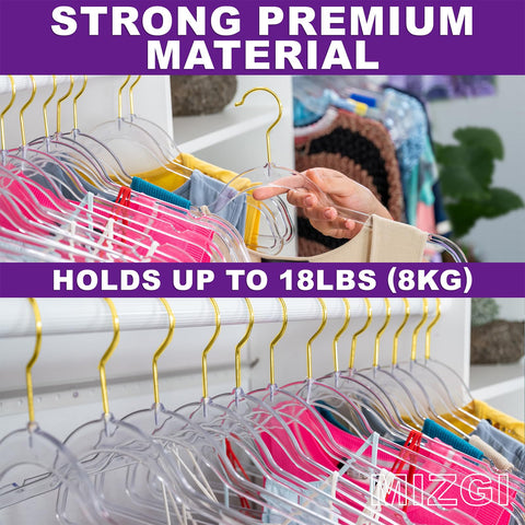 MIZGI hangers support both wet and dry clothes for versatile use.
