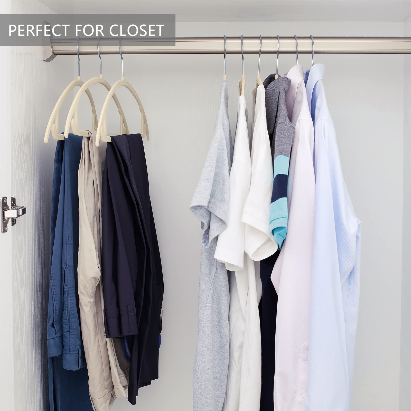 MIZGI eco-friendly ABS plastic construction delivers durable closet solution.