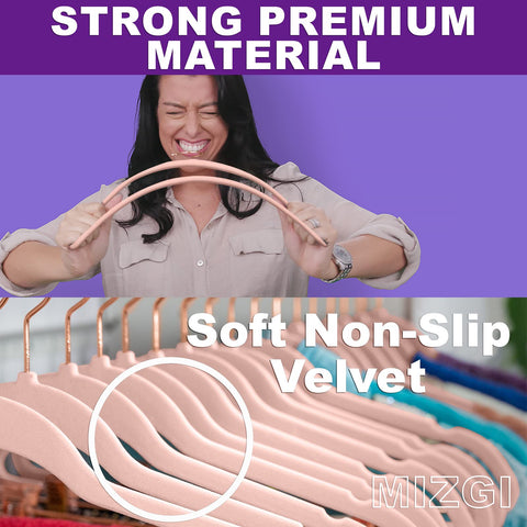 Hangers built to hold coats and suits up to 18 lbs each for reliable support