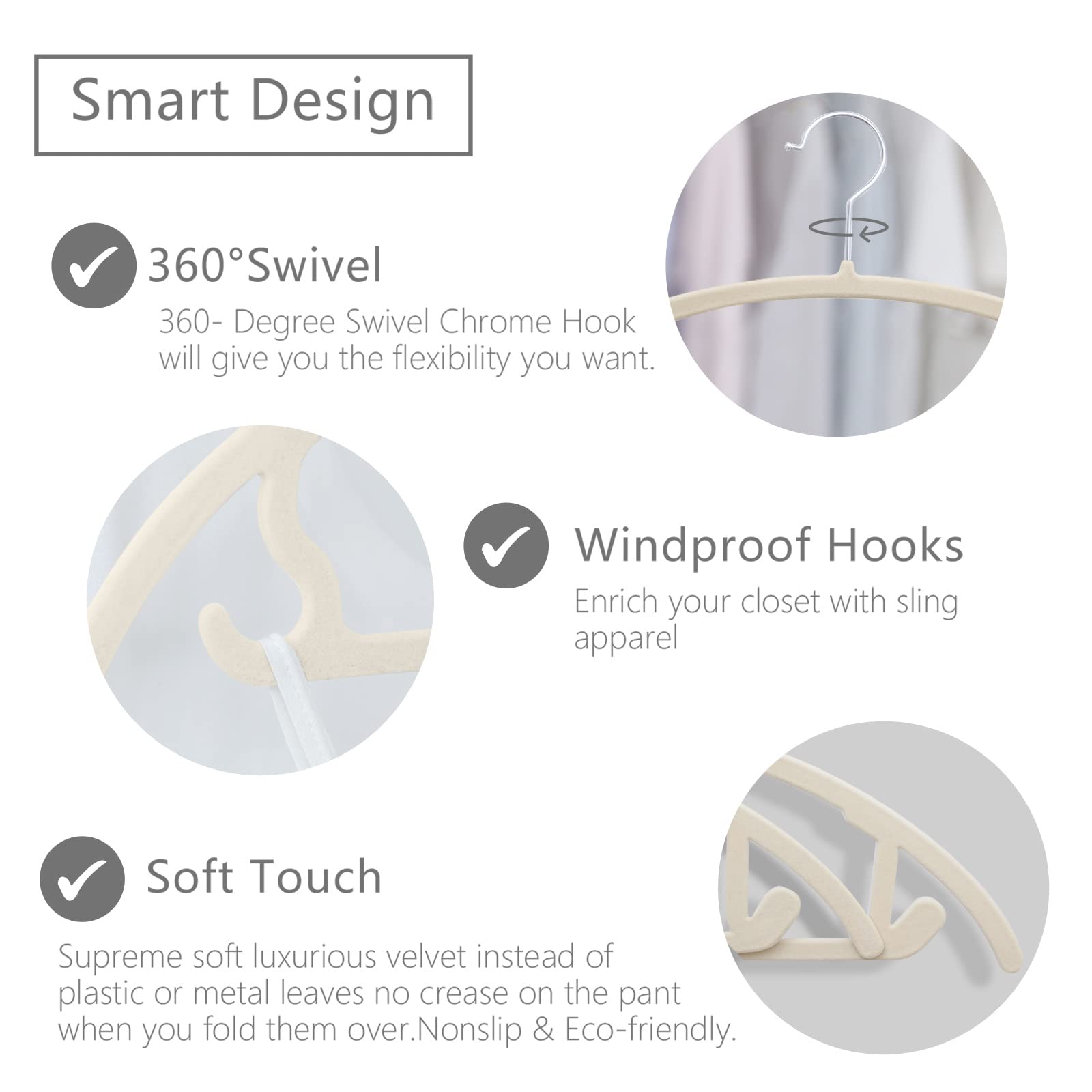 MIZGI heavy-duty hangers with strong load capacity for coats and sweaters.
