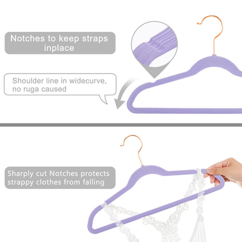 MIZGI non-slip velvet finish keeps dresses and shirts crease-free