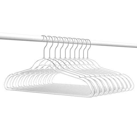 MIZGI premium clear hangers suit dresses and suits with sturdy hooks.
