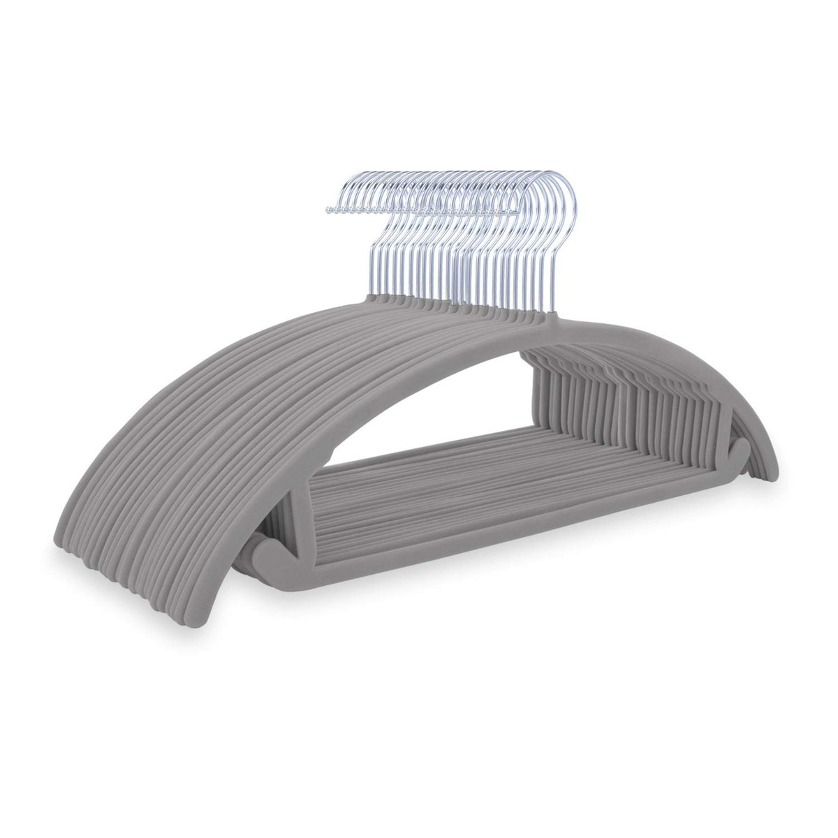 MIZGI premium velvet hangers in a 30-pack box for organized closets.