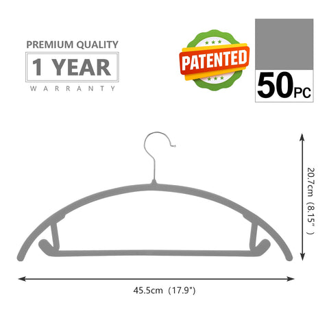 MIZGI shoulder-shaped velvet hanger demonstrates contoured support