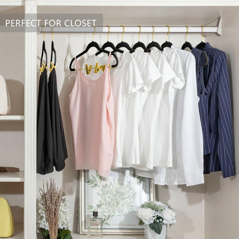 MIZGI slim design maximizes closet space and organization.