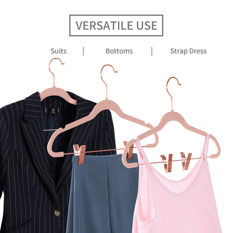 MIZGI space-saving closet design on a slim garment rack.