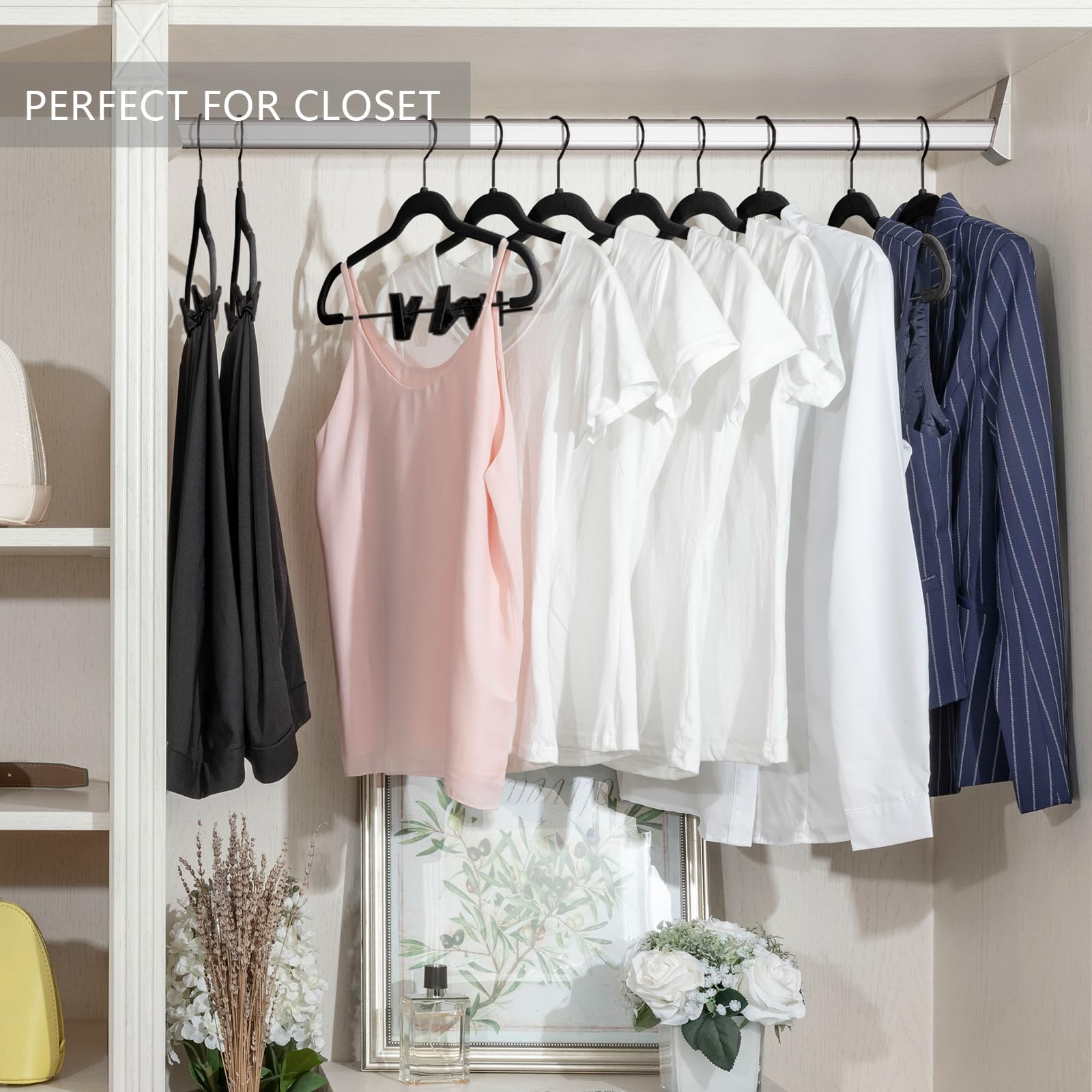 MIZGI slim design saves closet space and keeps outfits organized.