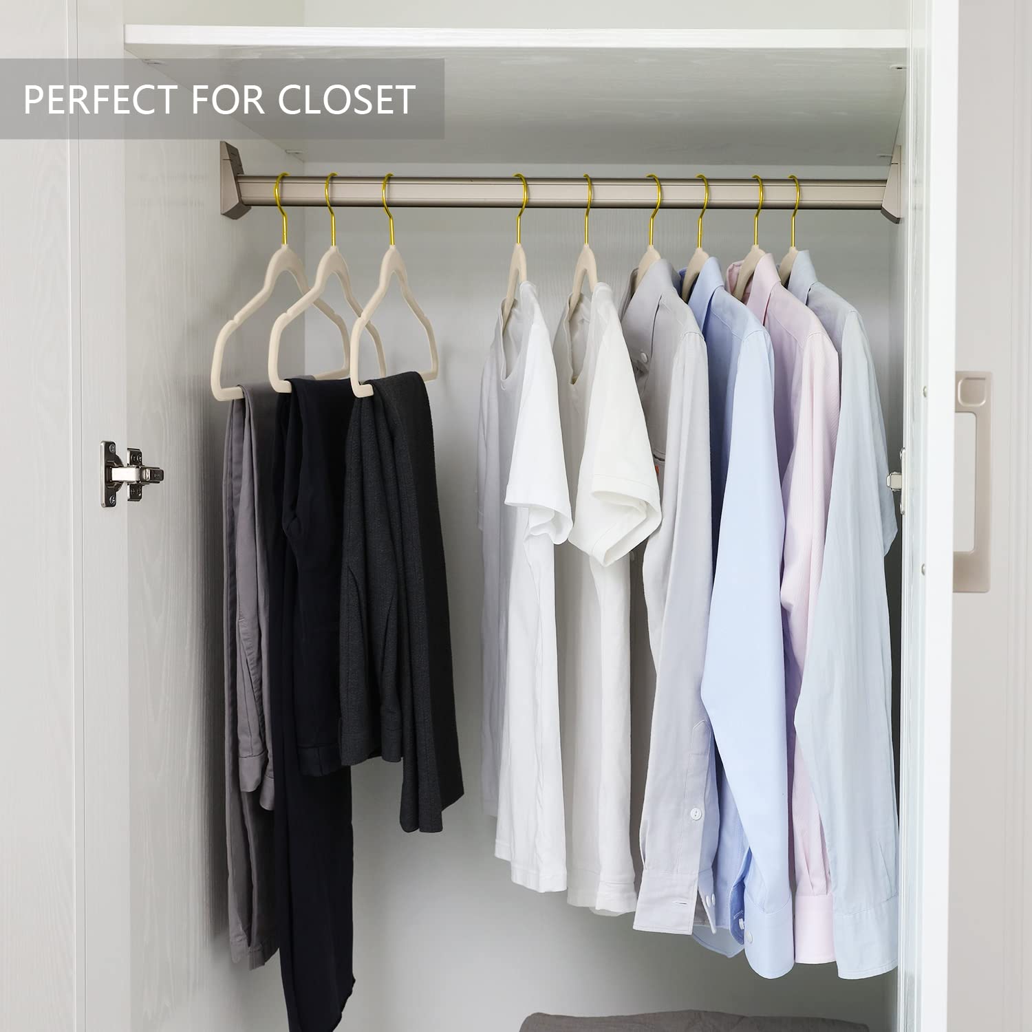 MIZGI durable velvet hangers built on ABS plastic for daily use.