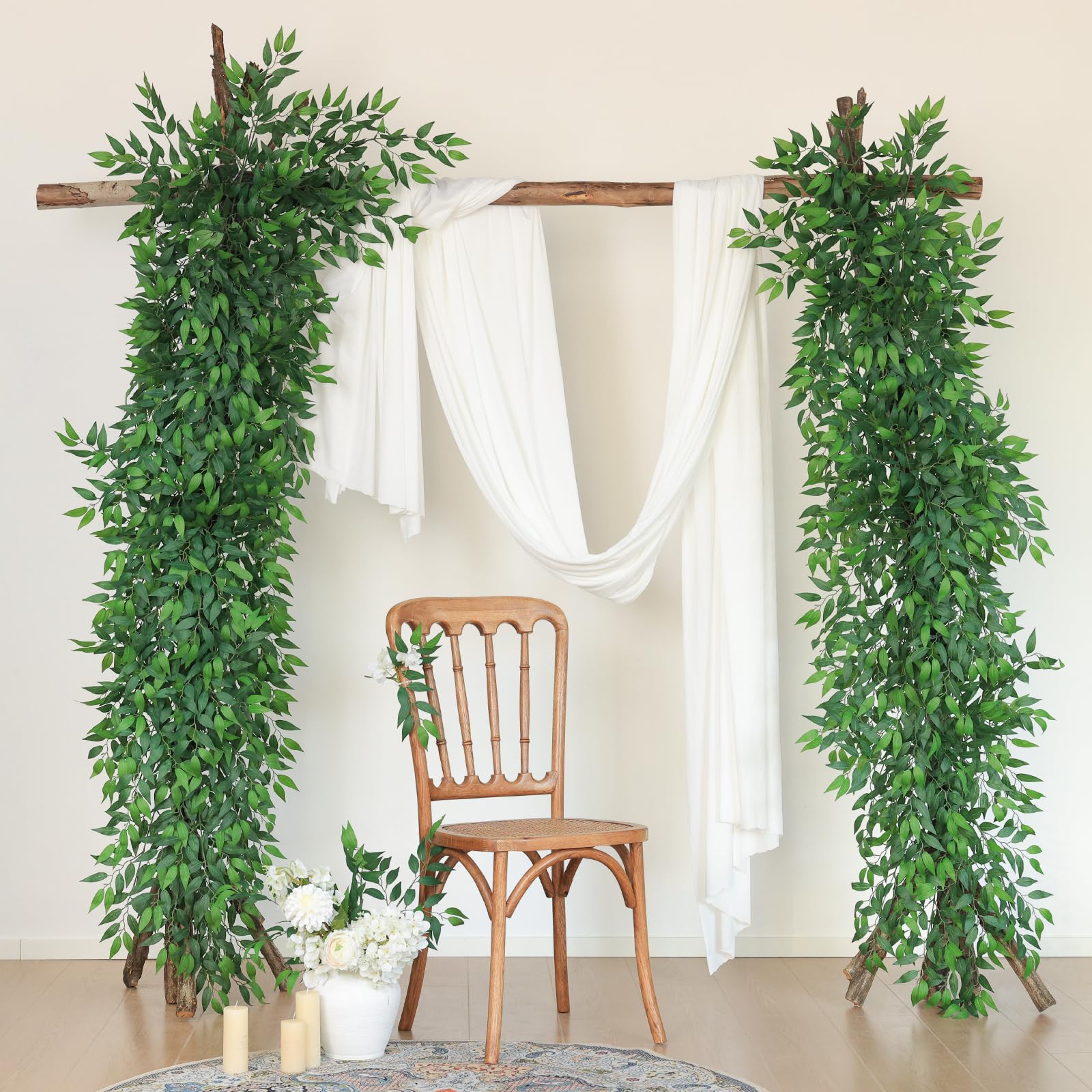 MIZII Italian Ruscus stems used as bouquet filler for natural look