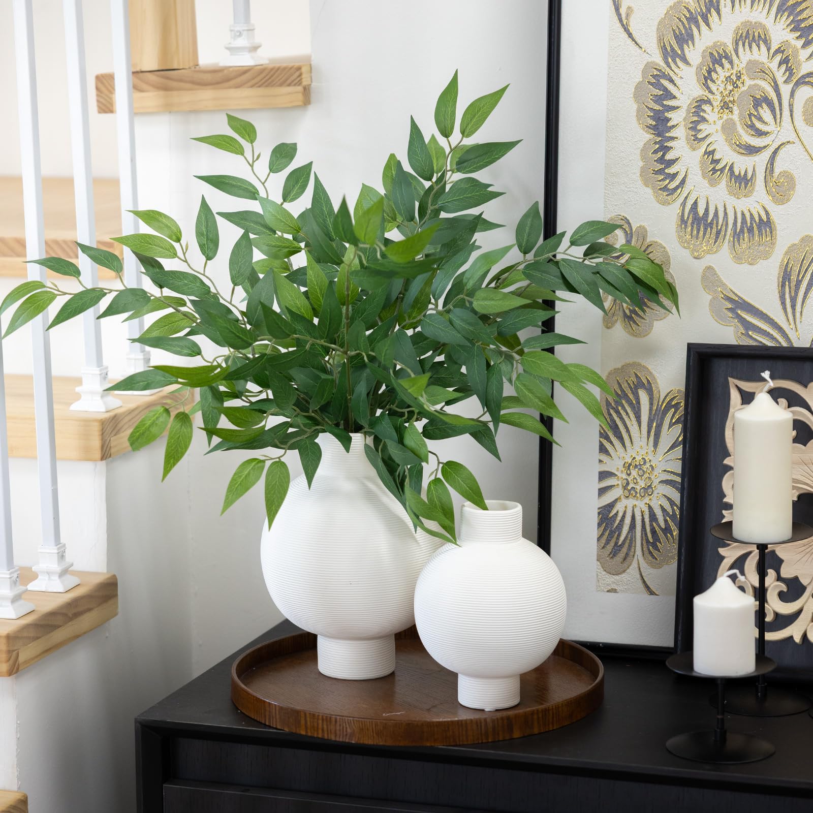 MIZII Italian Ruscus stems brighten room decor without upkeep