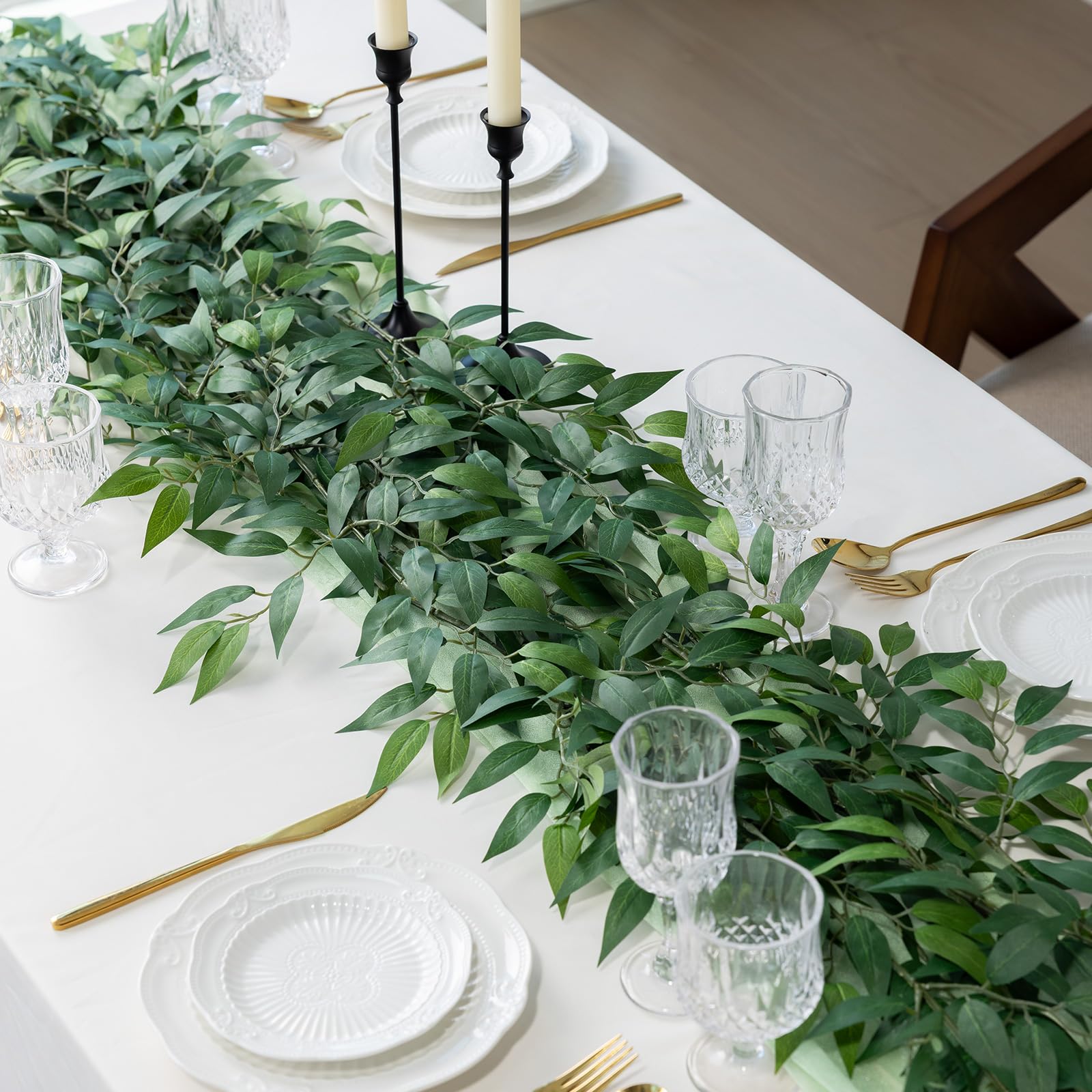 MIZII Italian Ruscus stems fill vases for elegant room accents