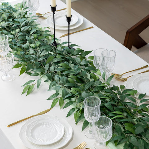 MIZII Italian Ruscus stems fill vases for elegant room accents