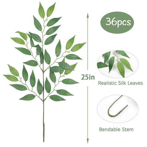 MIZII Italian Ruscus stem for wedding arch decor with bendable stems