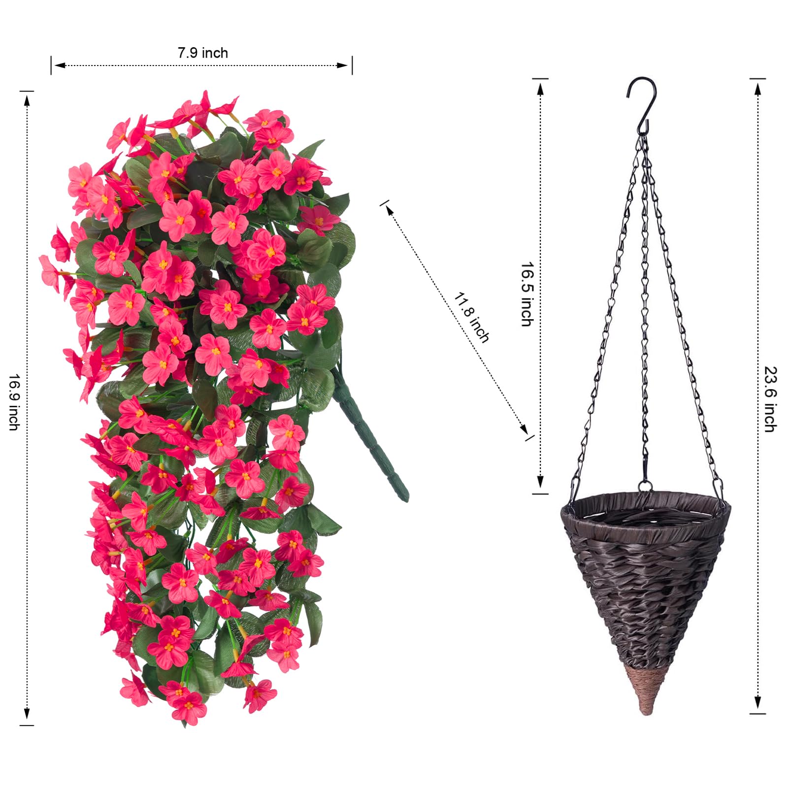 MJFloria assembled dimensions show height and width for setup planning