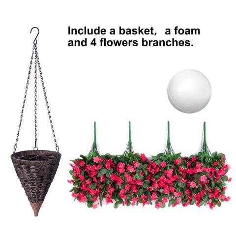 MJFloria dense floral branch with 19 forks offers lush fullness