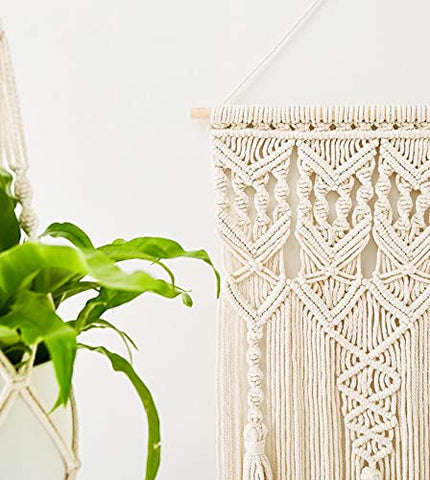 Mkono macrame wall hanging nursery decor complements playful walls and photo props.