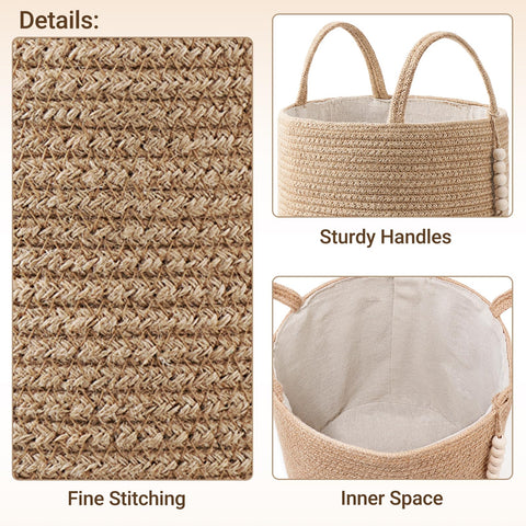 Mkono basket near entryway for toys and towels