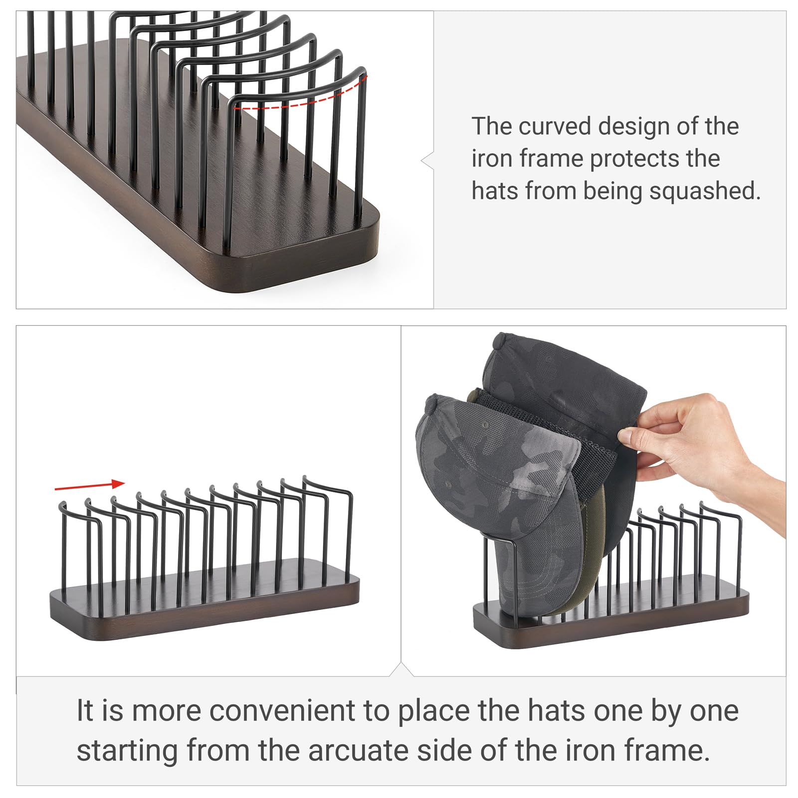Mkono desk hat stand shows quick, easy assembly and setup